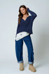 RAW EDGE SHEER KNIT SWEATER