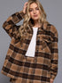 FAUX FUR LINED PLAID JACKET