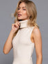 SLEEVELESS NECK SWEATER TOP