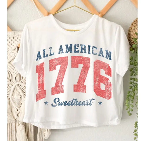 ALL AMERICAN CROP TEE