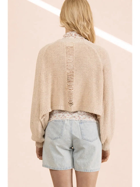 OPEN FRONT CARDIGAN