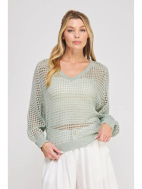 METALLIC SUMMER SWEATER
