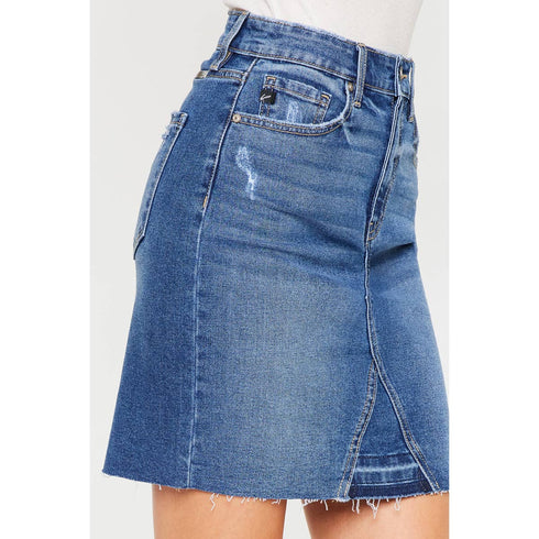 STONE WASH DENIM SKIRT