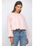CROPPED GATHERED BLOUSE