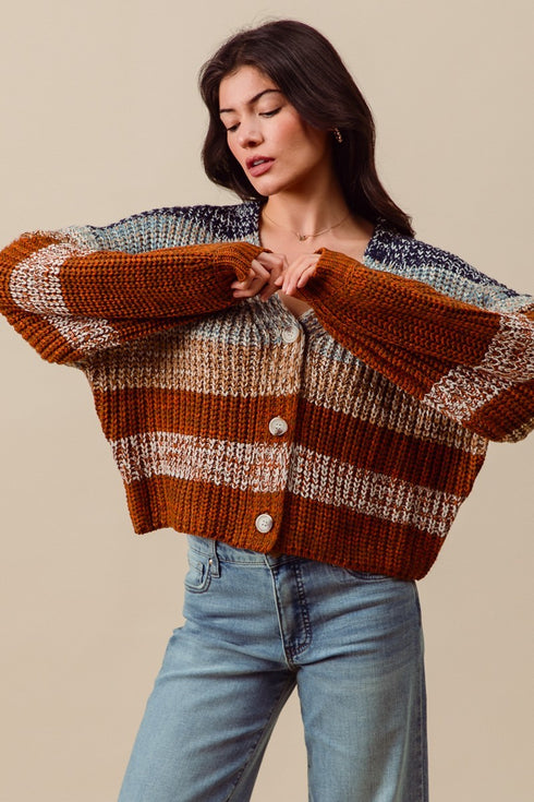 HARLOW STRIPE CARDIGAN