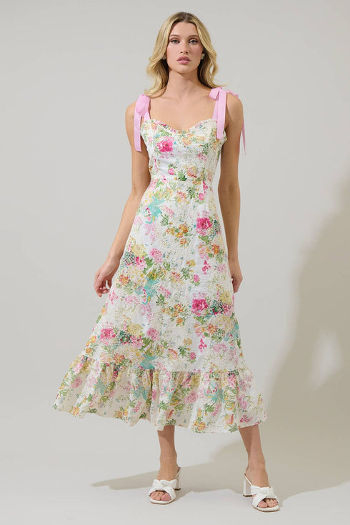 SOMMERSET FLORAL EYELET DRESS