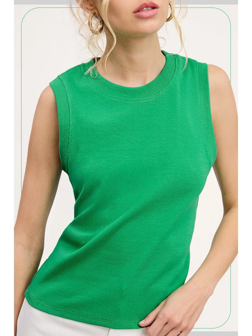 RIBBED BASIC TANK TOP