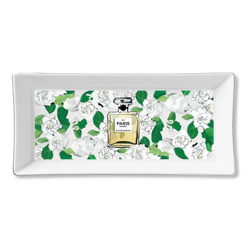 FLORAL PERFUME SERVING TRAY