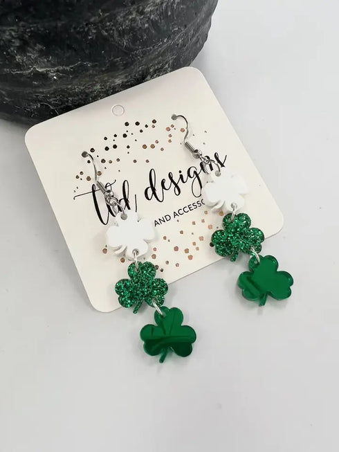 TRIPLE SHAMROCK EARRINGS