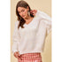 FESTIVE FROST V NECK SWEATER