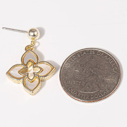 DOUBLE LAYER CLOVER EARRINGS