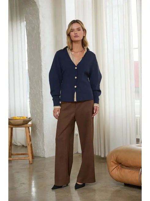 SCUPLTED KNIT CARDIGAN