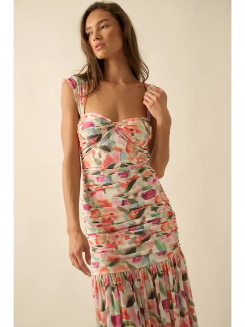 DROP WAIST FLORAL DRESS