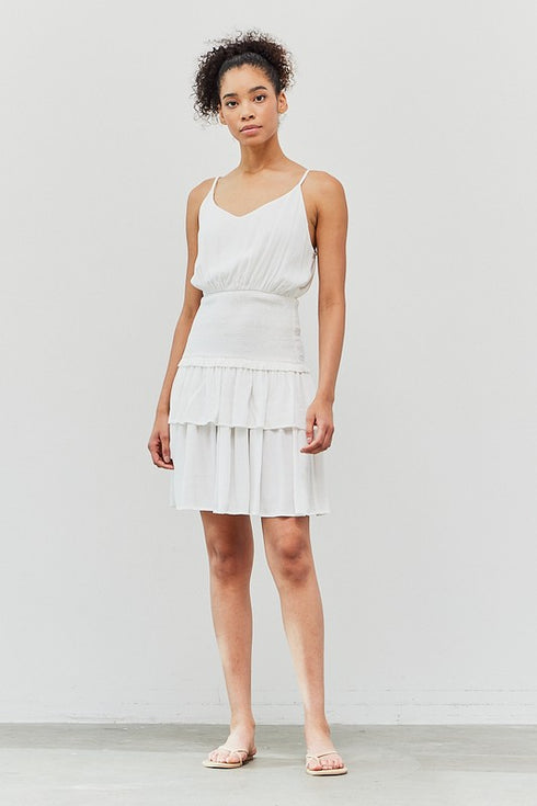 TENCEL SMOCKED WAIST DRESS