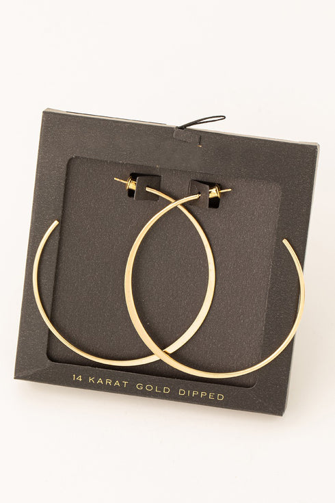 TEXTURED GOLD HOOPS