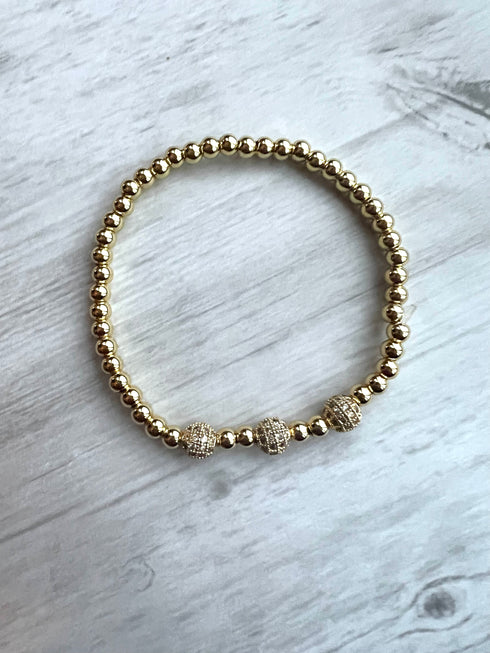 GOLD PLATED CRYSTAL BRACELET